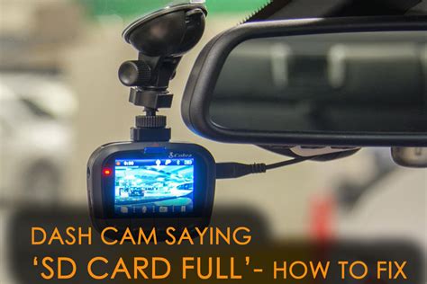 smart gear dash cam clearing sd card|dash cam says sd card.